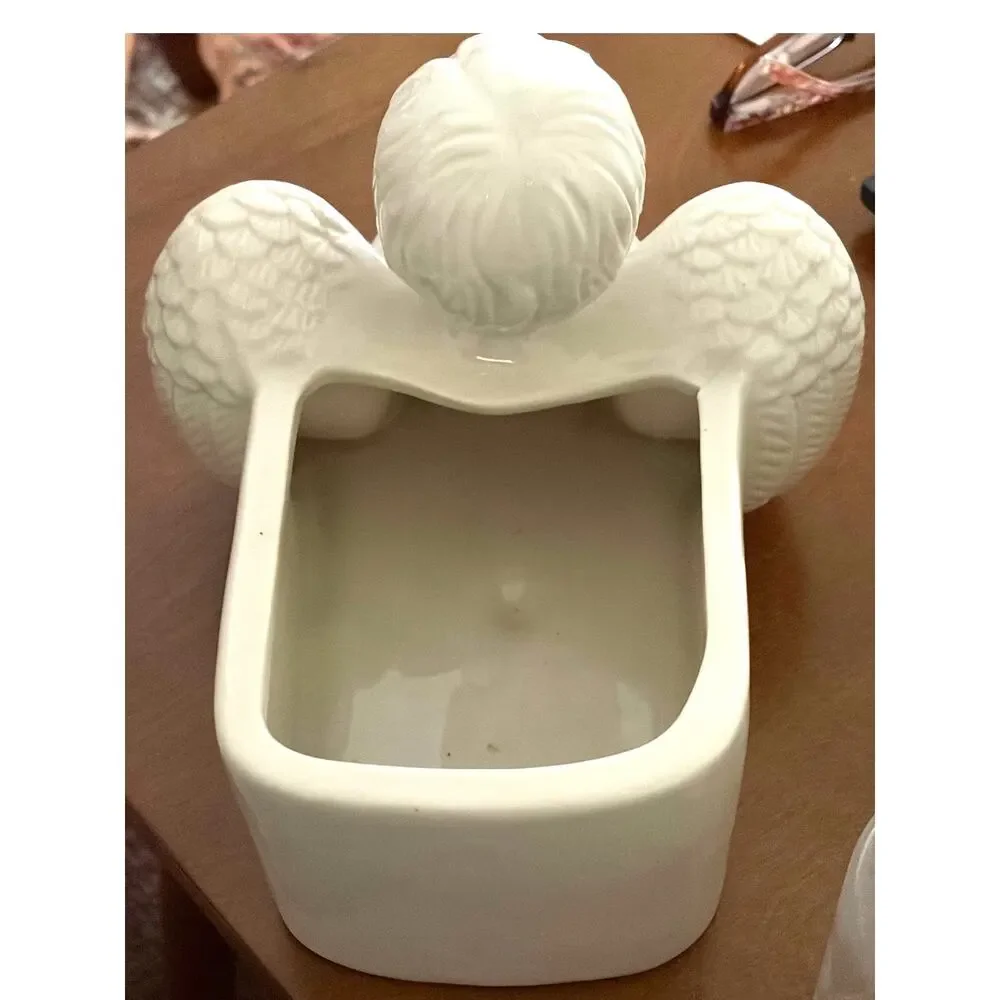 Vintage Angel Cherub Ceramic Planter Vase